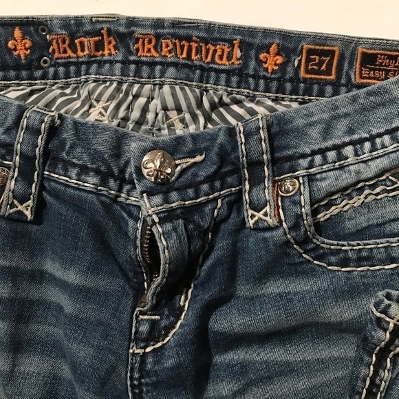 ROCK REVIVAL Denim Jeans size 27 in EUC! Inseam 30” - Picture 2 of 5